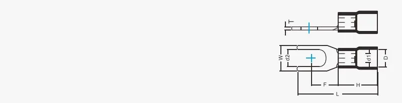 Terminales de horquilla no aislados